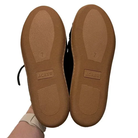 NWOT J Crew Style K4997 Black Faux Sherpa Indoor Outdoor Slippers Sz 7 - Picture 7 of 7